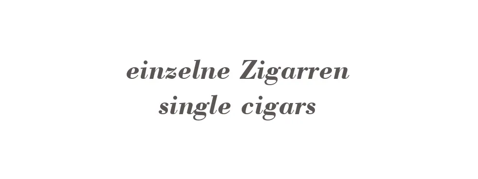 single cigars