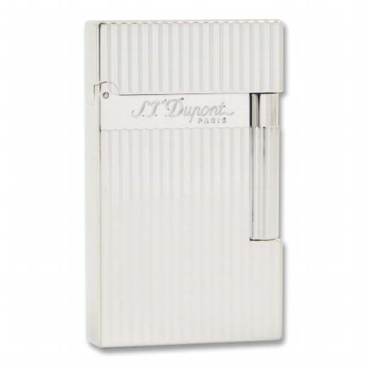 S.T. Dupont Line 2 silver-plated ribbed lengthways