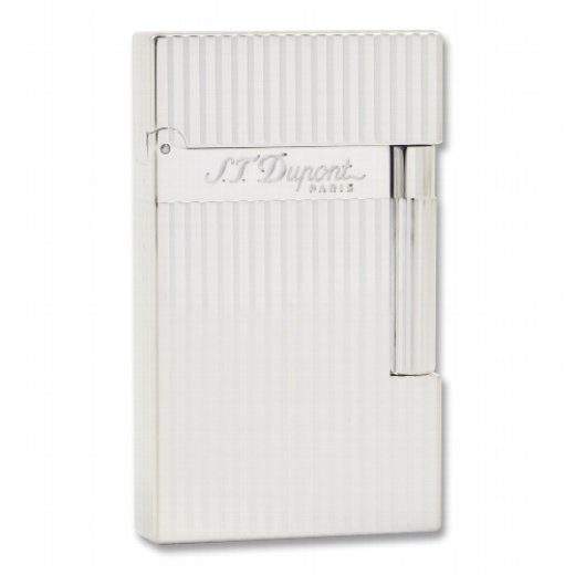 S.T. Dupont Ligne 2 versilbert längsgerippt