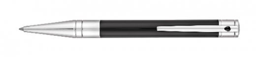 S.T. Dupont ballpoint pen black with chrome finish