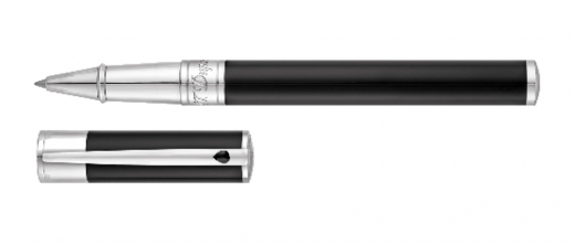 S.T. Dupont rollerball pen black with chrome finish