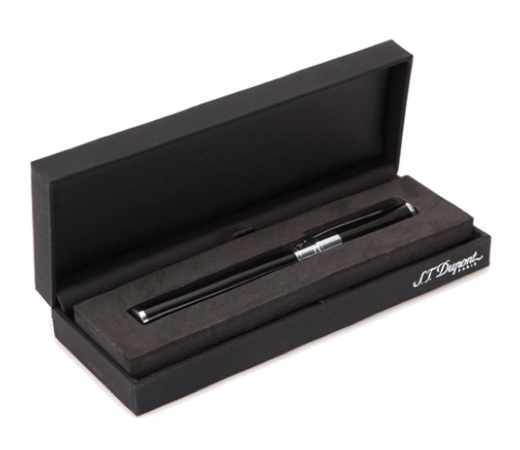 S.T. Dupont Tintenroller schwarz mit Chromfinish