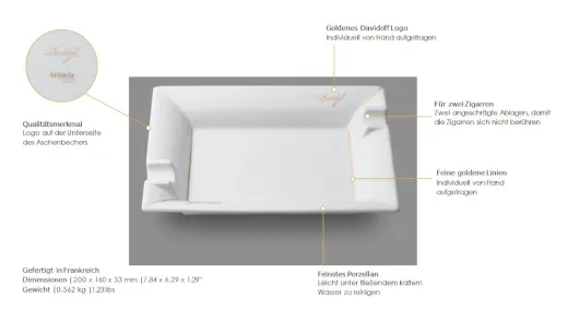 Davidoff Porzellan Aschenbecher