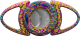 Cig-R Cigar Cutter Bull's Eye Antik Rainbow