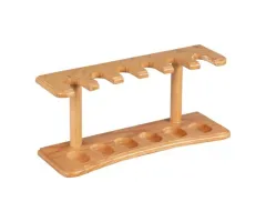 Pipe stand for 6 pipes natural wood look
