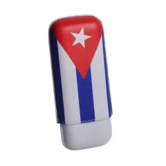 Elie Bleu Cuba Flag Etui für 2 Zigarren
