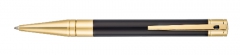 S.T. Dupont Kugelschreiber schwarz mit Gelbgoldfinish