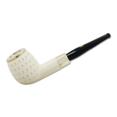ALTINAY Meerschaum Pipe Billiard Army top and ring in silver
