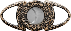 Cig-R Zigarren Abschneider Bulls Eye Antik Gold